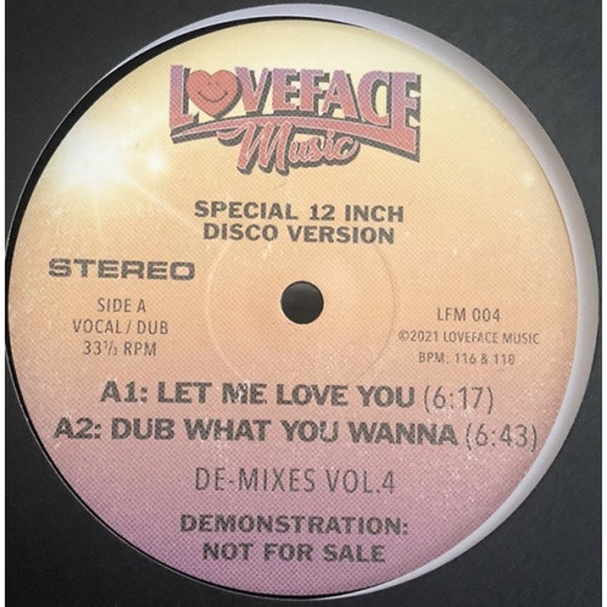 Loveface – De-Mixes Vol. 4 – 12″ Vinyl