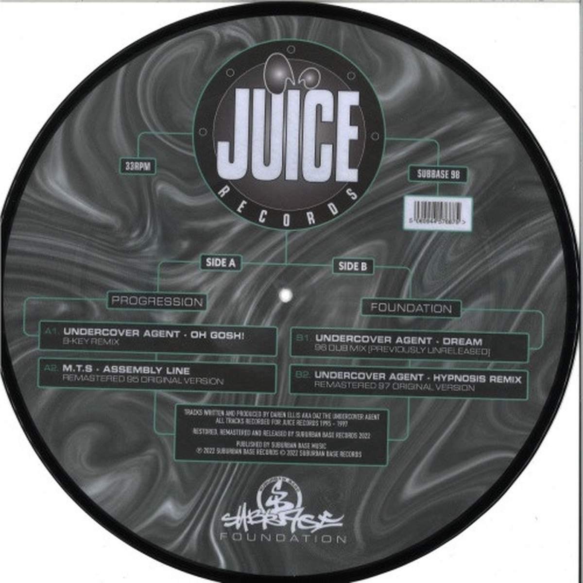 Undercover Agent / M.T.S. – Untitled – 12″ Picture Disc Vinyl