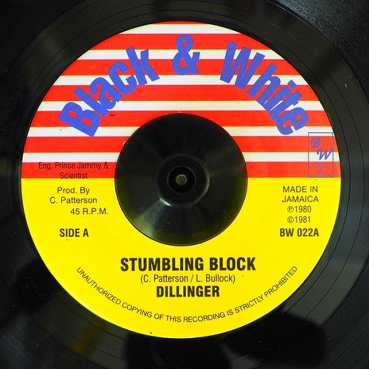 Dillinger / King Tubby – Stumbling Block / Page One – 7″ Vinyl