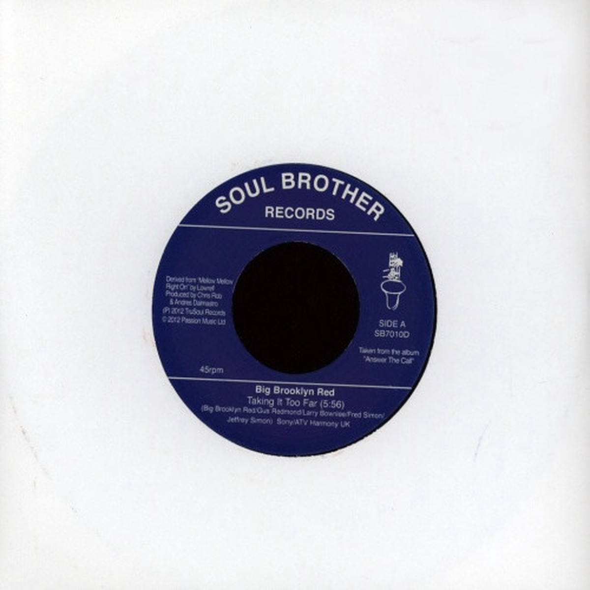 Big Brooklyn Red – Taking It Too Far – 7″ Vinyl