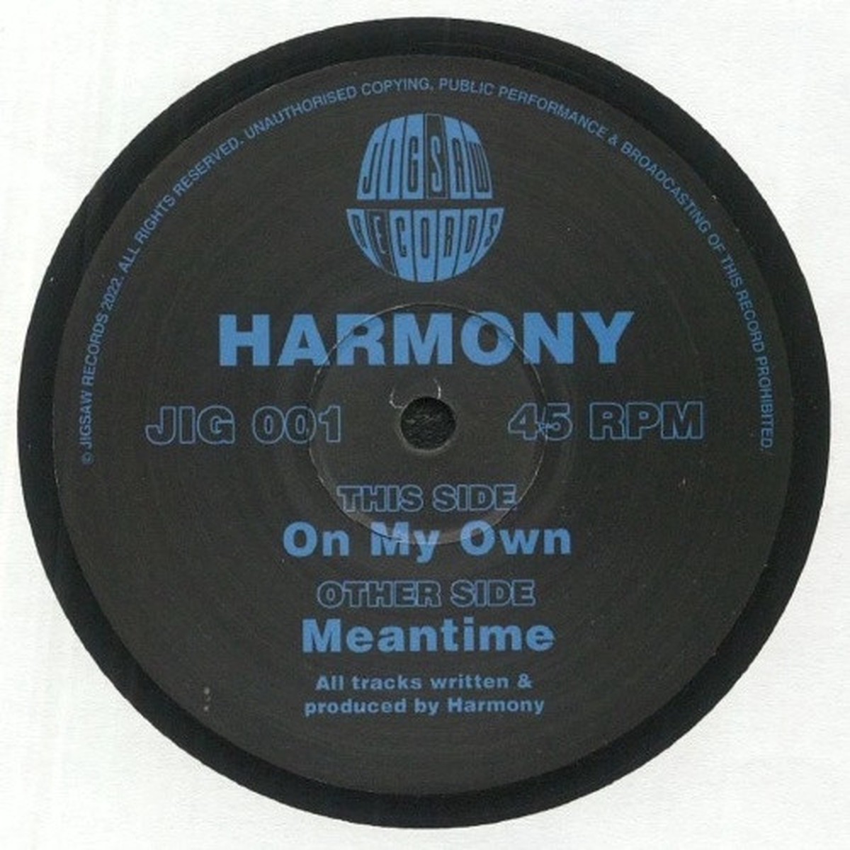 Harmony – Meantime / On My Own – 12″ Vinyl