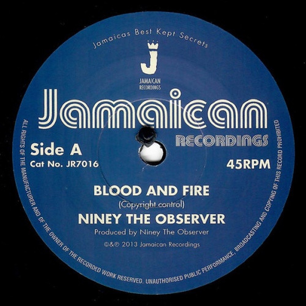 Niney The Observer – Blood And Fire – 7″ Vinyl