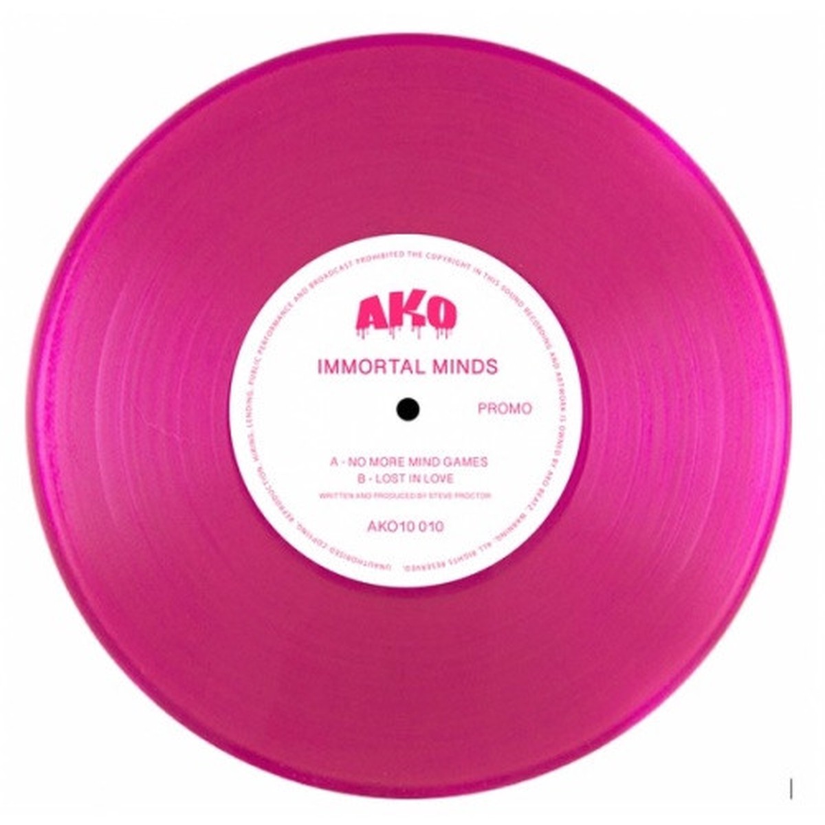 Immortal Minds – No More Mind Games / Lost In Love – 10″ Colored Vinyl