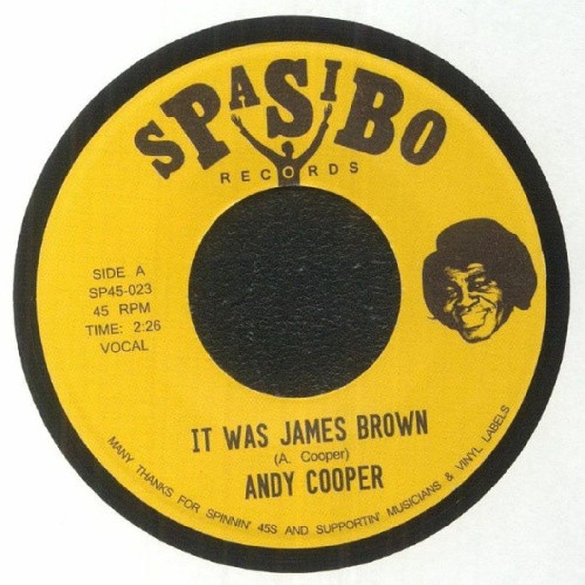 Andy Cooper – It Was James Brown – 7″ Vinyl