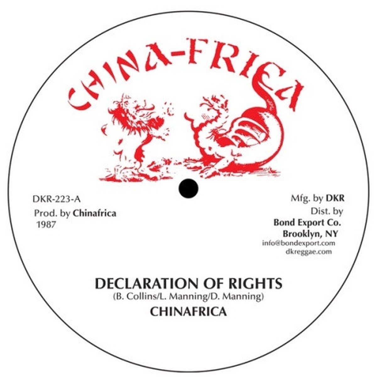 Chinafrica – Declaration Of Rights / Bababoom – 12″ Vinyl
