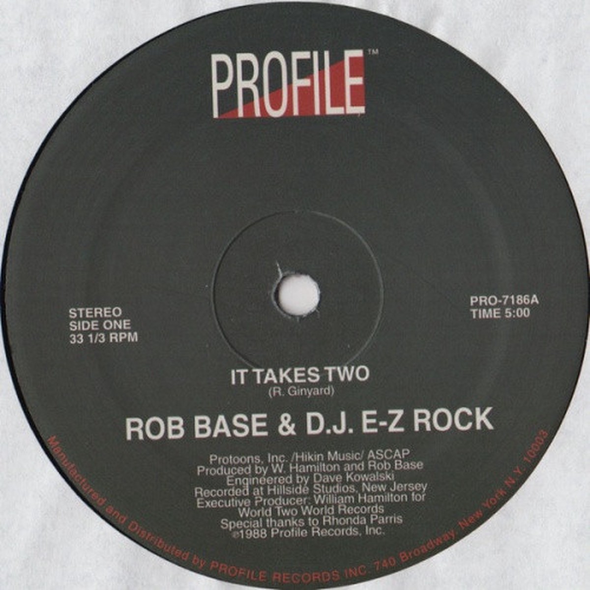 Rob Base & DJ E-Z Rock – It Takes Two – 12″ Vinyl