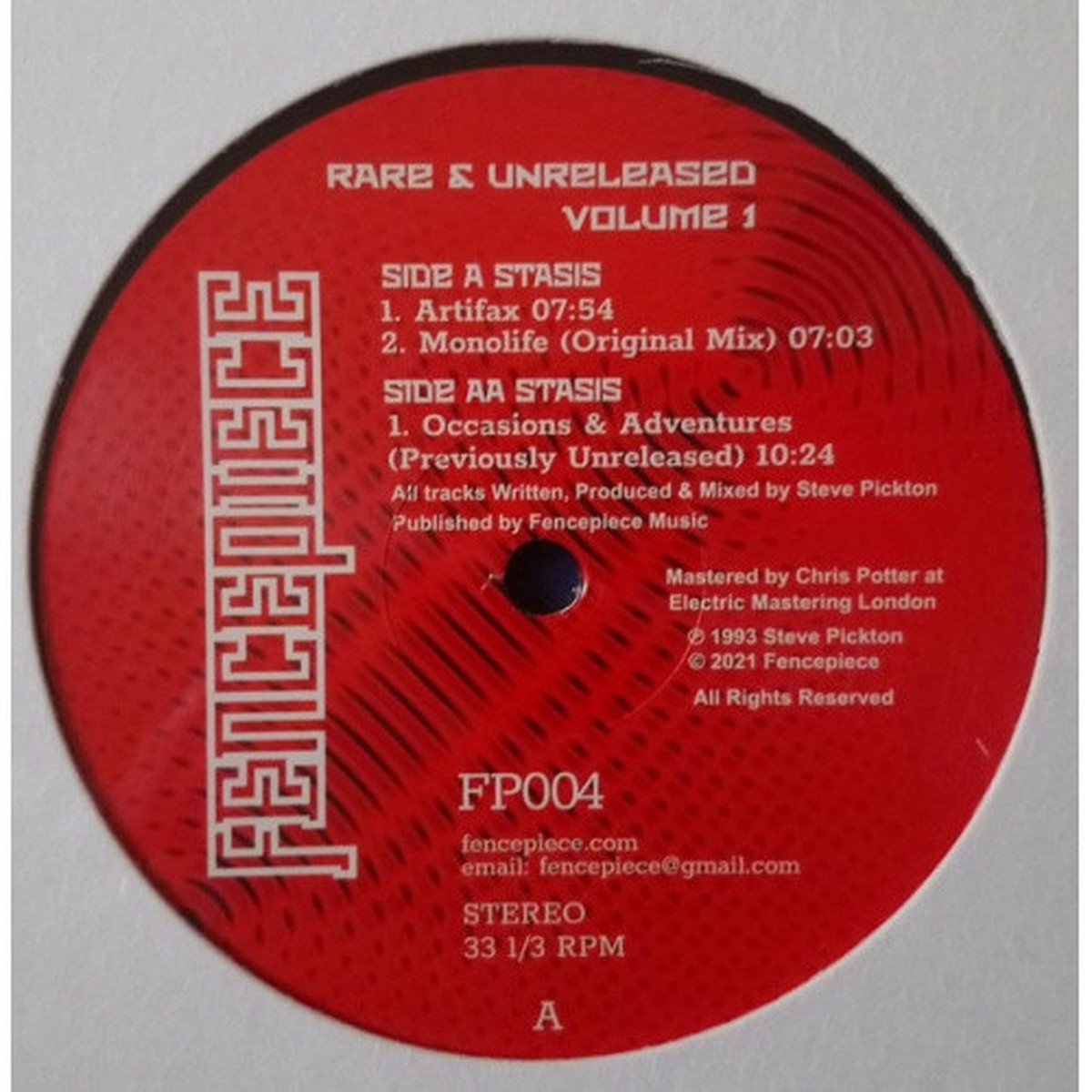 Stasis – Rare & Unreleased Vol. 1 – 12″ Vinyl
