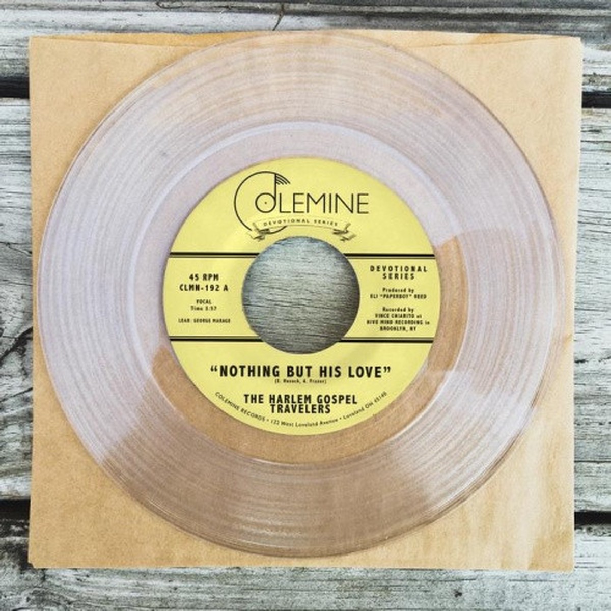 The Harlem Gospel Travellers – Nothing But His Love – 7″ Clear Vinyl