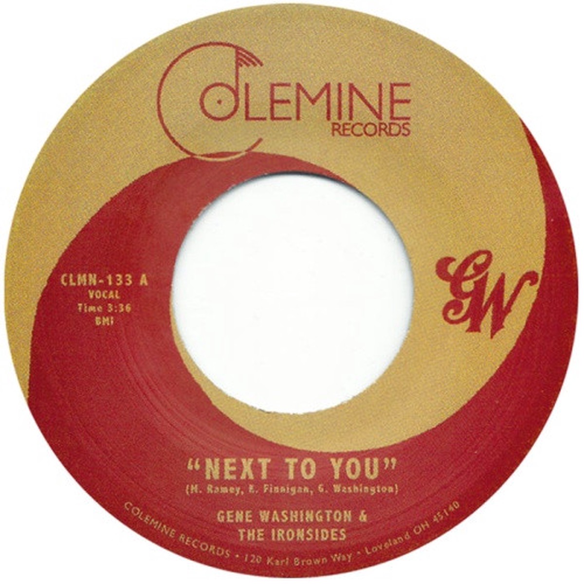 Gene Washington & The Ironsides – Next To You – 7″ Vinyl
