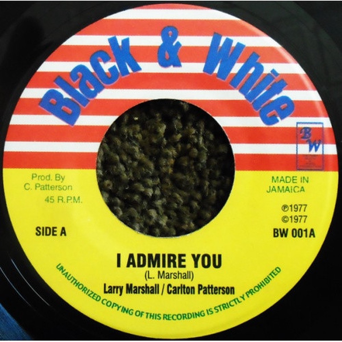 Larry Marshall & Carlton Patterson – I Admire You – 7″ Vinyl