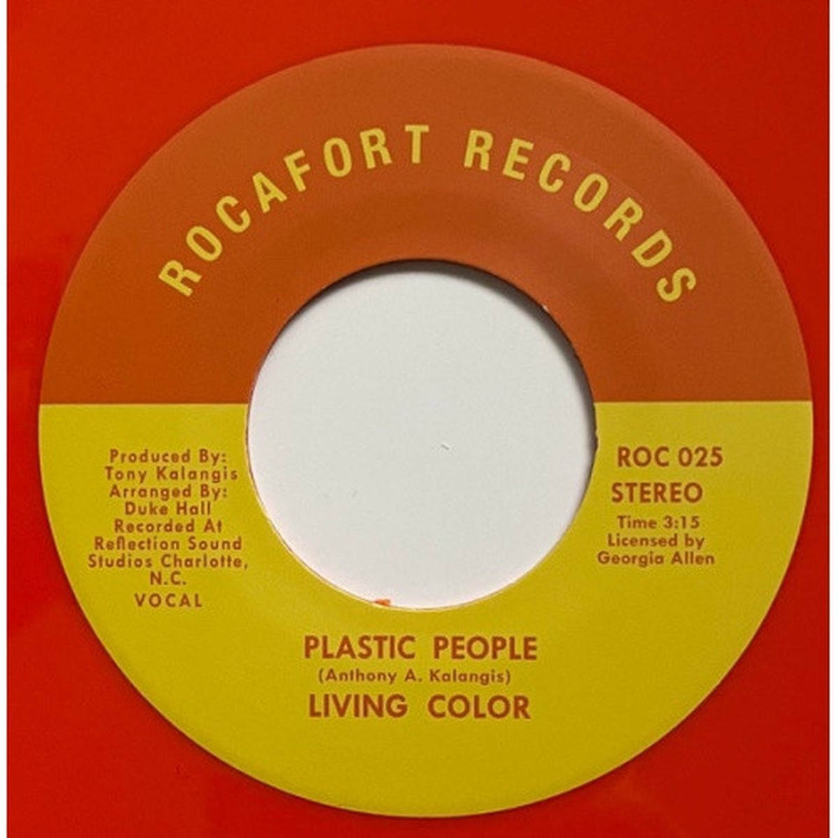 Living Color – Plastic People – 7″ Colored Vinyl