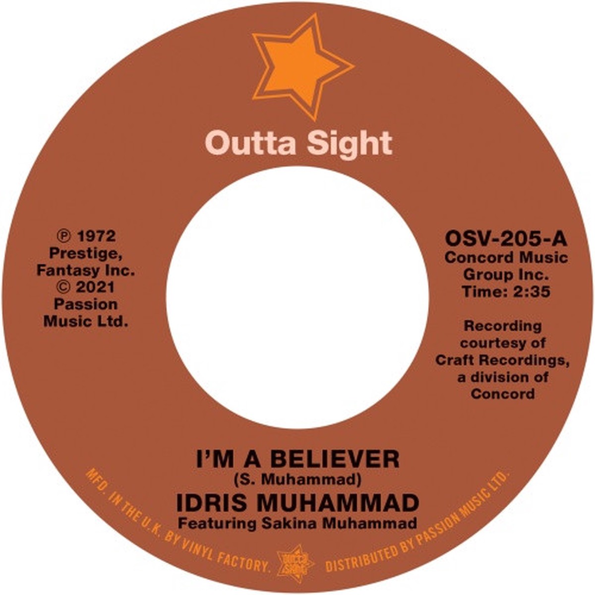 Idris Muhammad / Jean Shy – I’m A Believer / What Can I Do.. – 7″ Vinyl