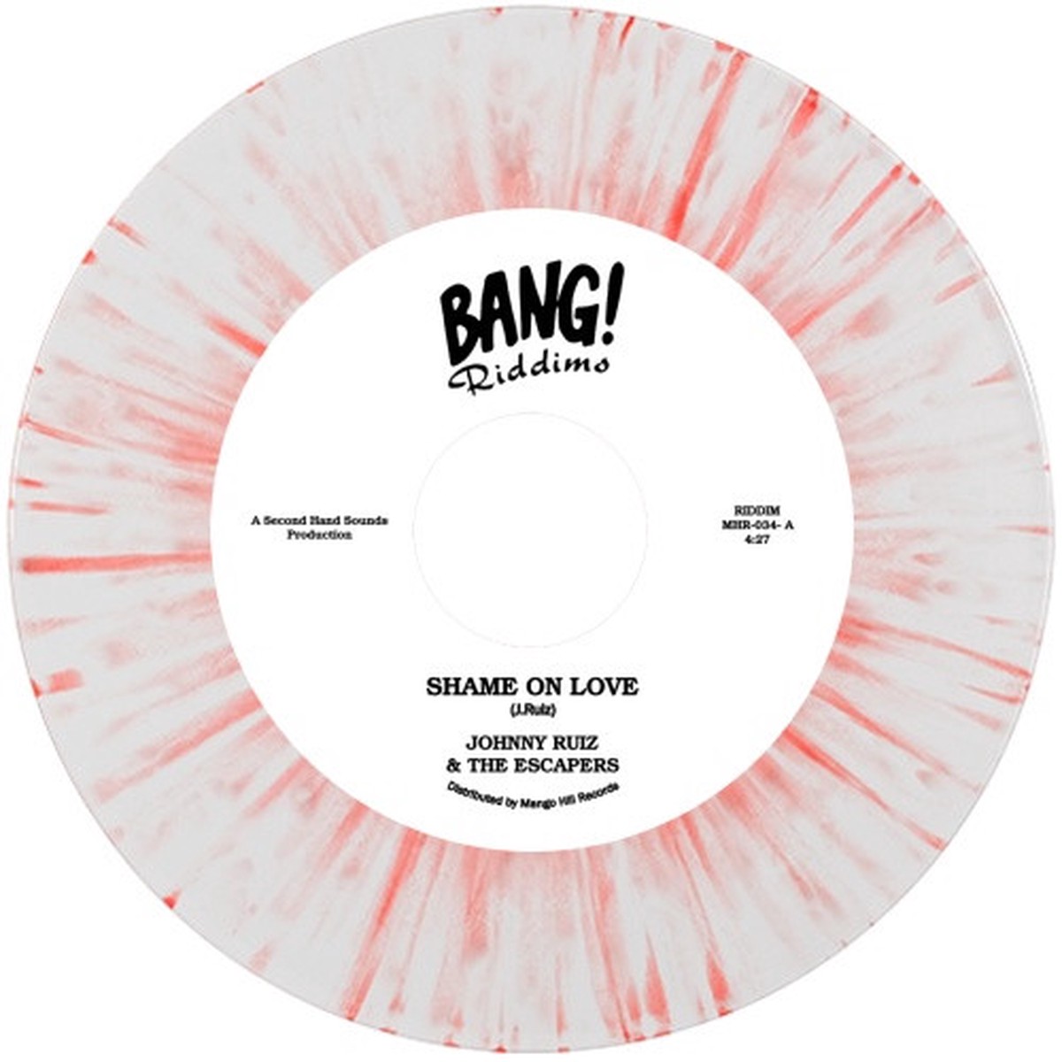 Johnny Ruiz & The Escapers – Shame On Love – 7″ Red Vinyl