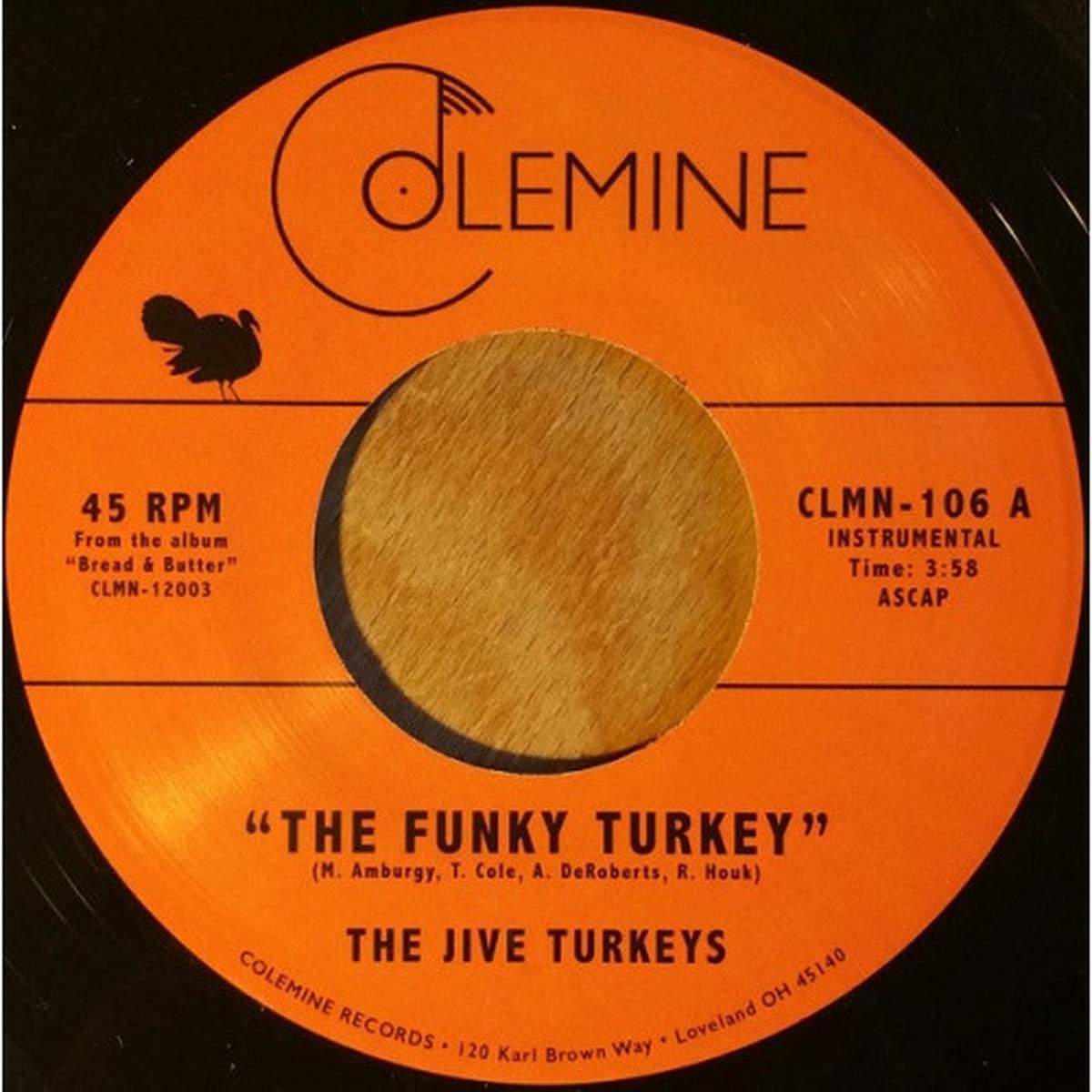 The Jive Turkeys – The Funky Turkey/Funky Brewster – 7″ Vinyl