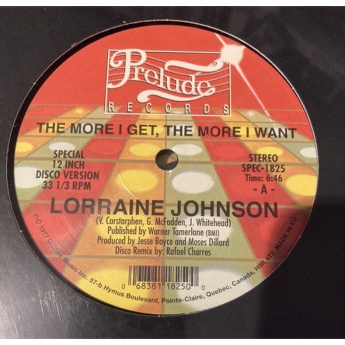 Lorraine Johnson – The More I Get The More I Want (Unidisc) – 12″ Vinyl
