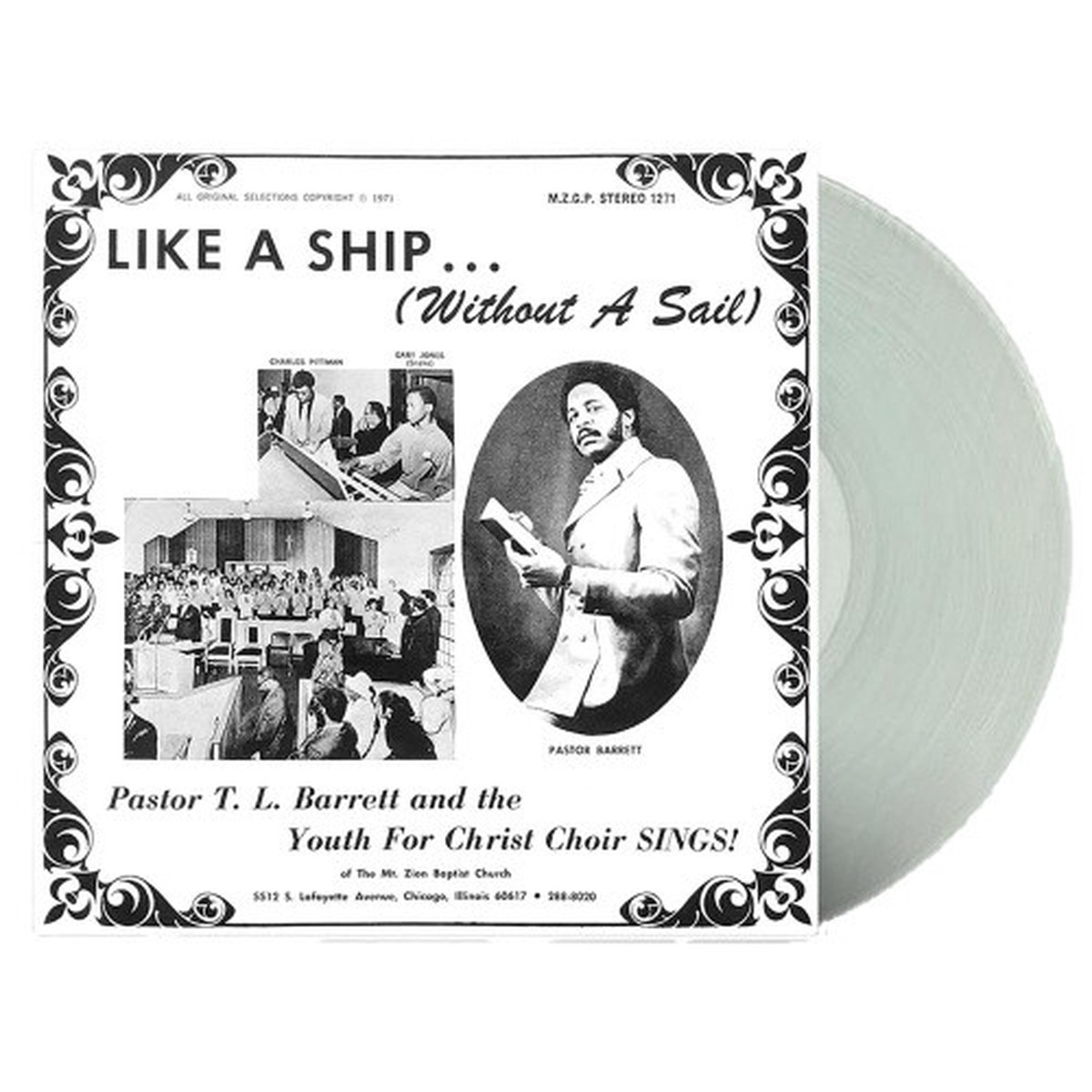 Pastor T.L. Barrett & The Youth For Christ Choir – Like A Ship (Without A Sail) – LP Clear Vinyl