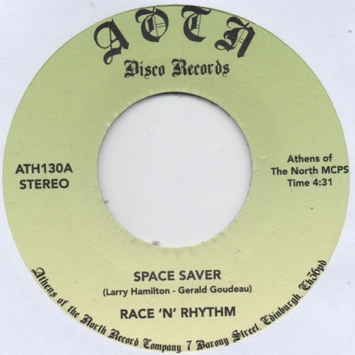 Race ‘N Rhythm – Space Saver / Candybar Superstar – 7″ Vinyl