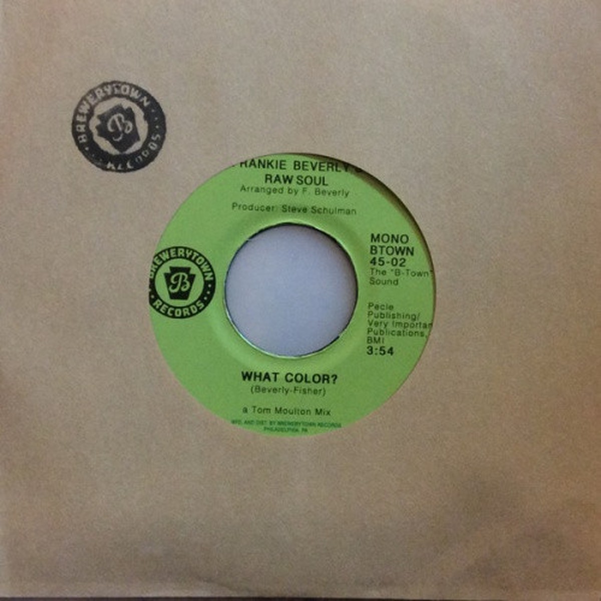 Frankie Beverly’s Raw Soul – What Color – 7″ Vinyl