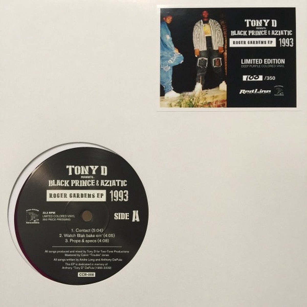 Tony D / Black Prince & Aziatic – Roger Gardens Ep 1993 – 12″ Vinyl