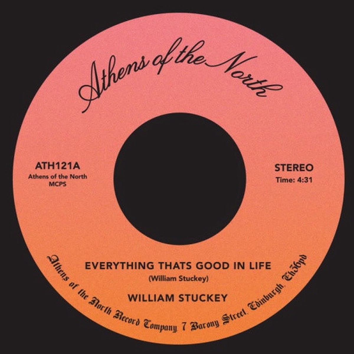 William Stuckey – Everything That’s Good In Life – 7″ Vinyl