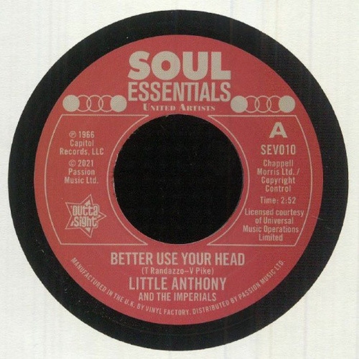 Little Anthony & The Imperials – Better Use Your Head – 7″ Vinyl