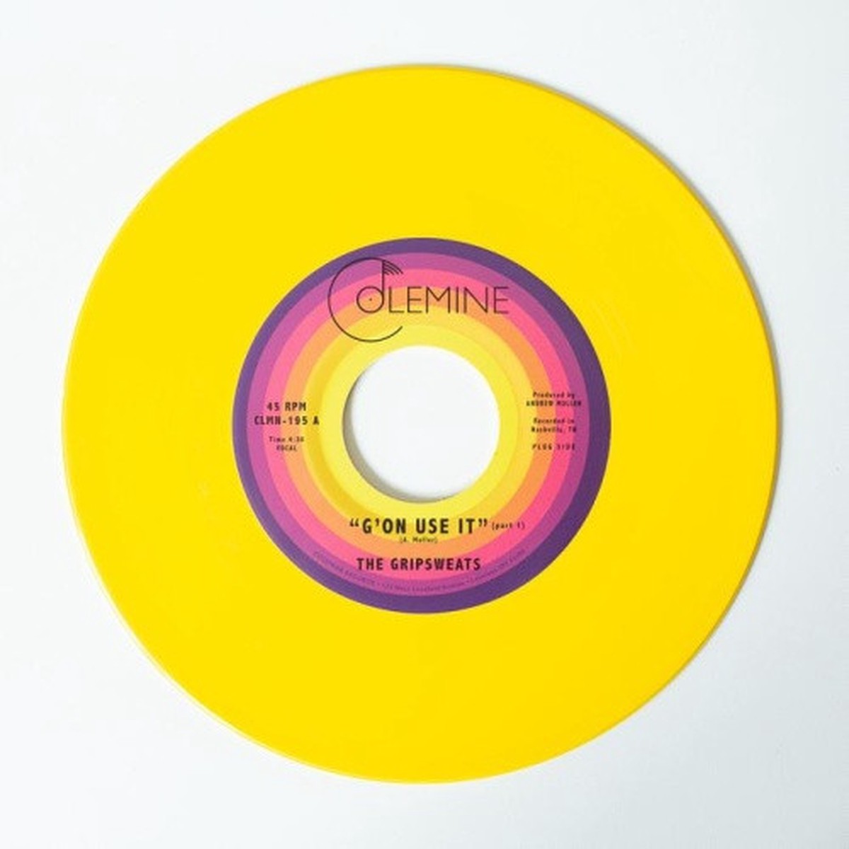 The Gripsweats – G’on Use It – 7″ Colored Vinyl