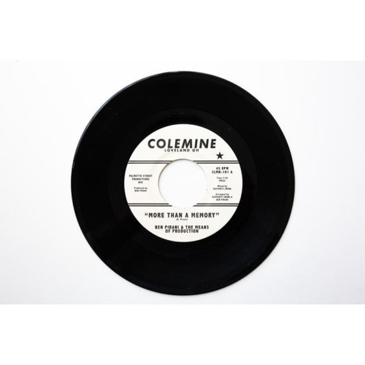 Ben Pirani & The Means Of Production – More Than A Memory (White Label Version) – 7″ Vinyl