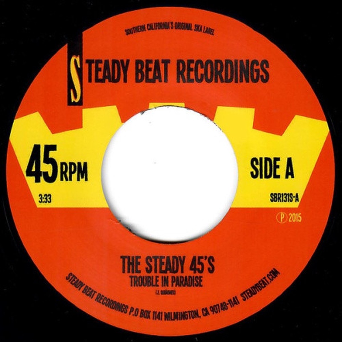 The Steady 45’s – Trouble In Paradise – 7″ Vinyl