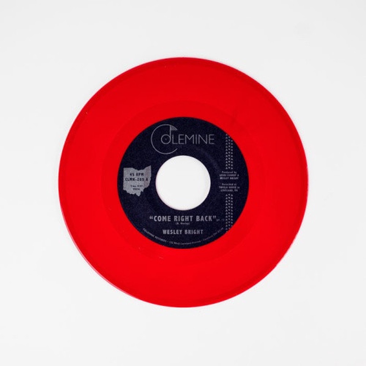 Wesley Bright – Come Right Back – 7″ Colored Vinyl
