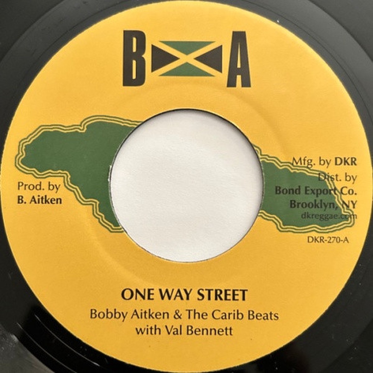 Bobby Aitken & The Carib Beats – One Way Street – 7″ Vinyl