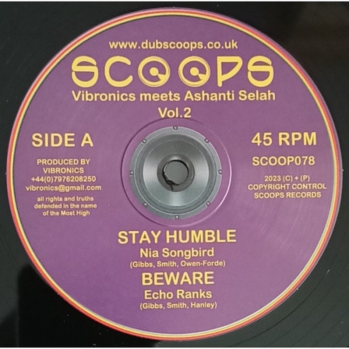 Various Artists – Vibronics meets Ashanti Selah Vol.2 – Humble EP – 10″ Vinyl