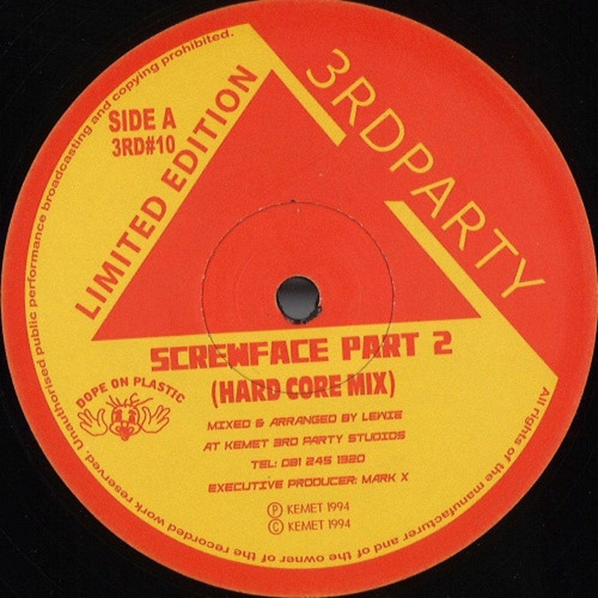 Brainkillers – Screwface (Remixes) – 12″ Vinyl