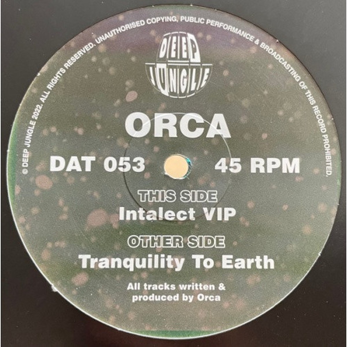 Orca – Tranquility To Earth / Intalect (VIP) – 12″ Vinyl