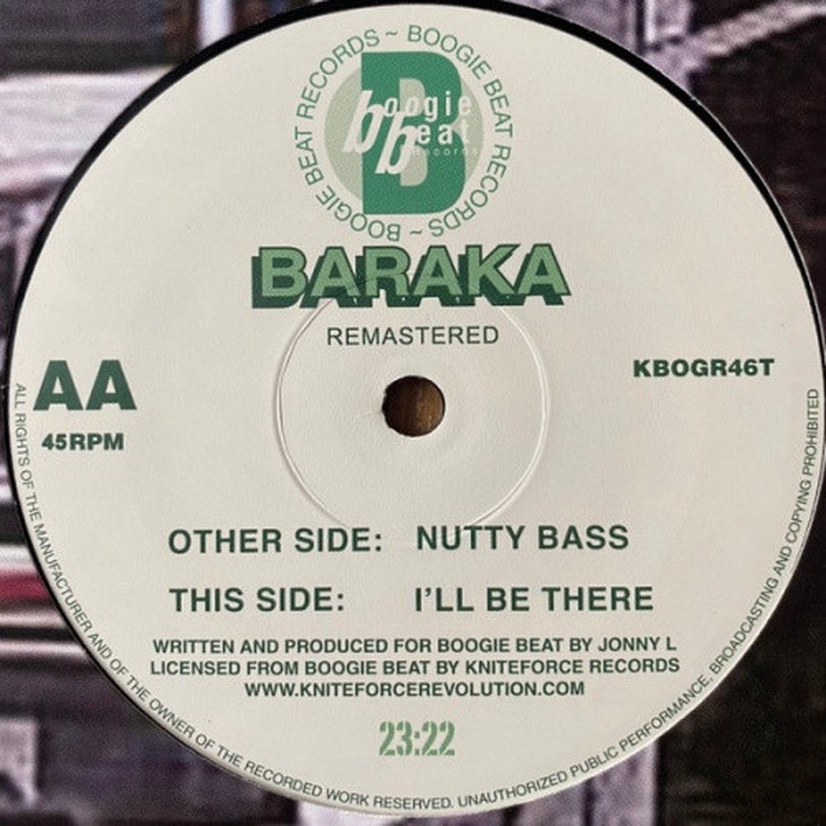 Baraka – Nutty Bass / I’ll Be There – 12″ Vinyl