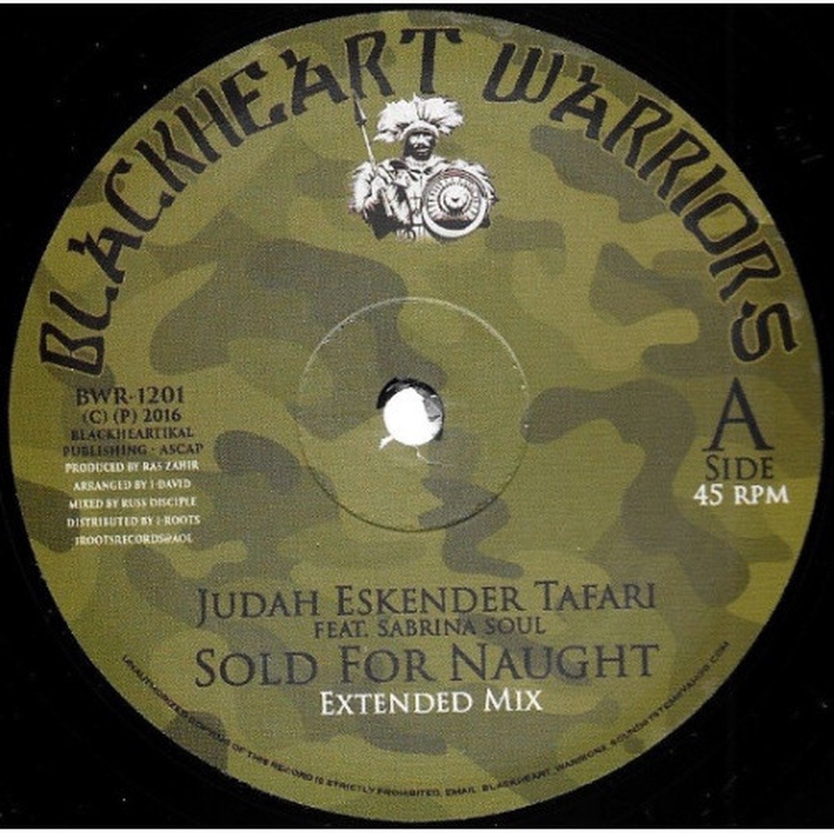 Judah Eskender Tafari / I-David – Sold For Naught / Jah Chariot – 10″ Vinyl