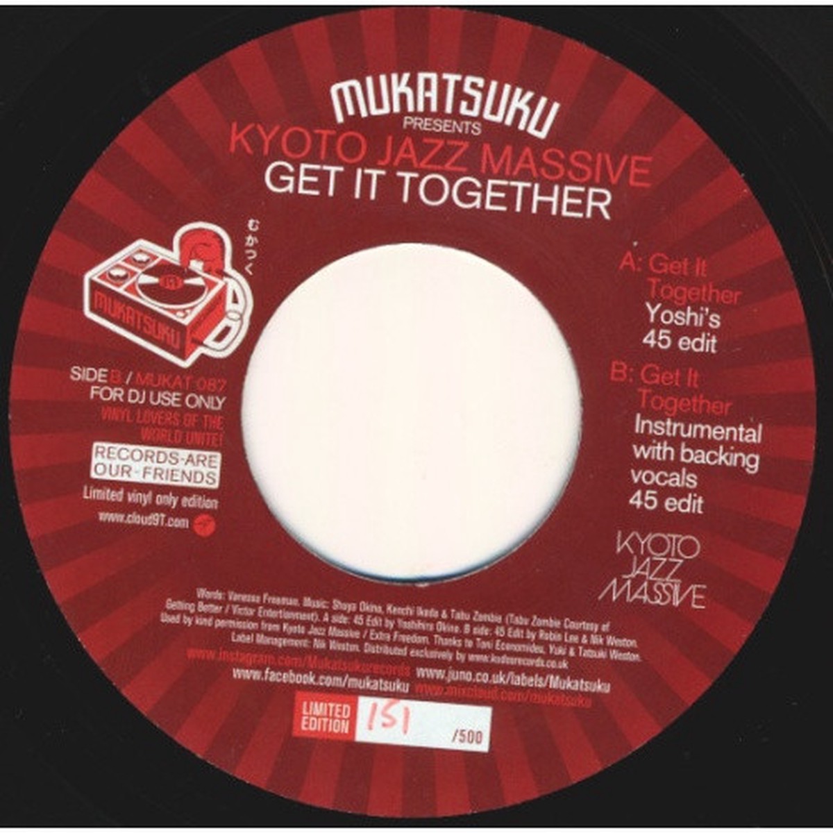 Kyoto Jazz Massive – Get It Together – 7″ Vinyl