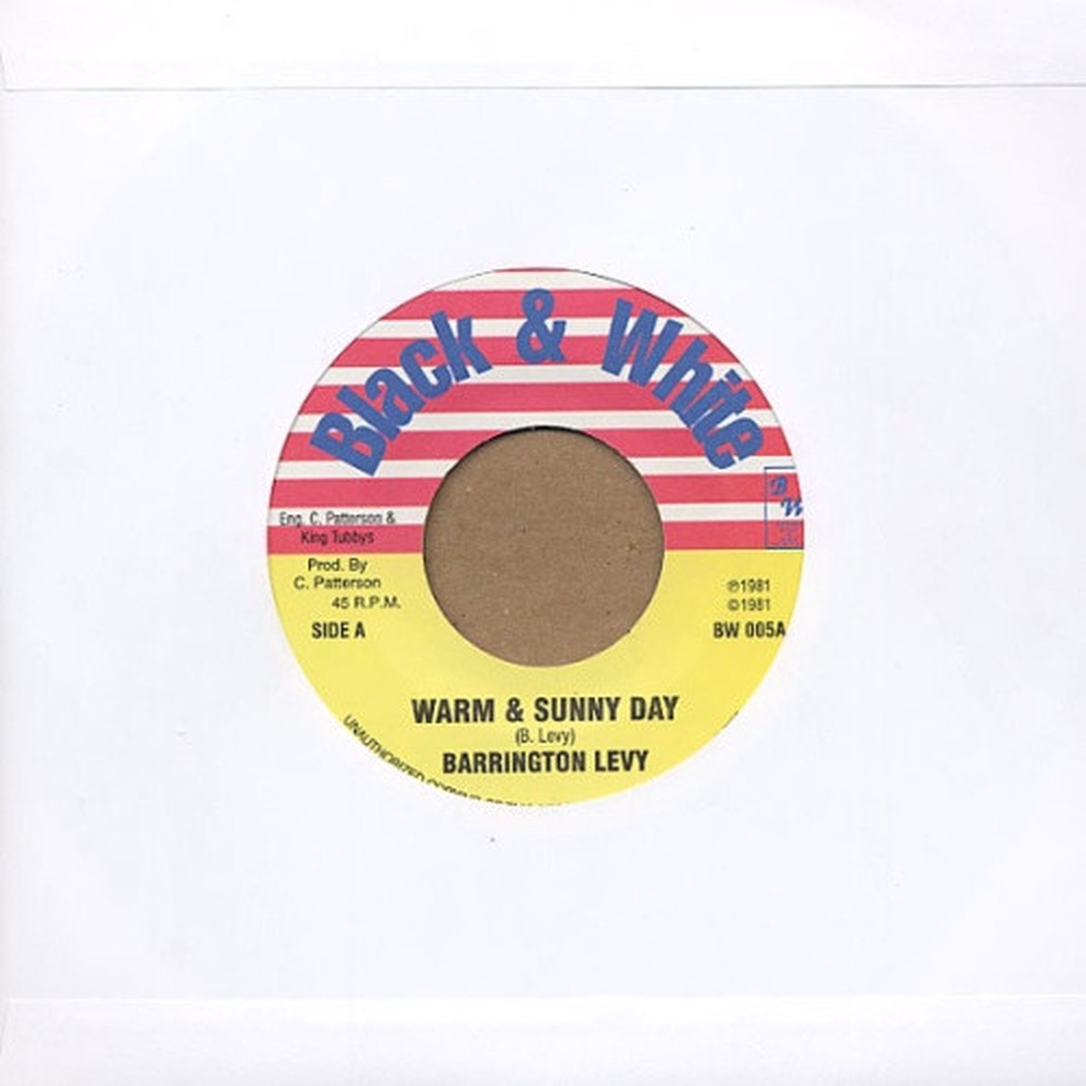 Barrington Levy – Warm & Sunny Day – 7″ Vinyl