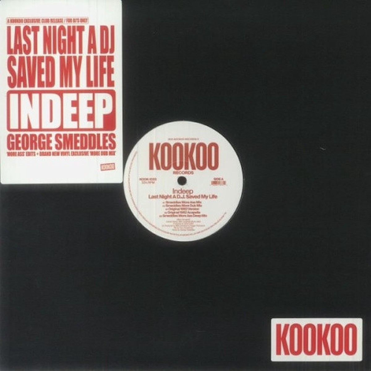 Indeep – Last Night a D.J. Saved My Live (Smeddles Remix) – 12″ Vinyl