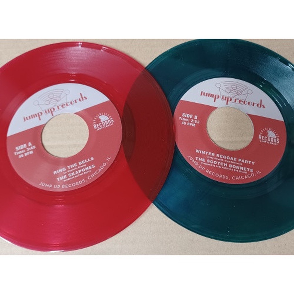 The Skapones / The Scotch Bonnets – Ring The Bells / Winter Reggae Party – 7″ Vinyl