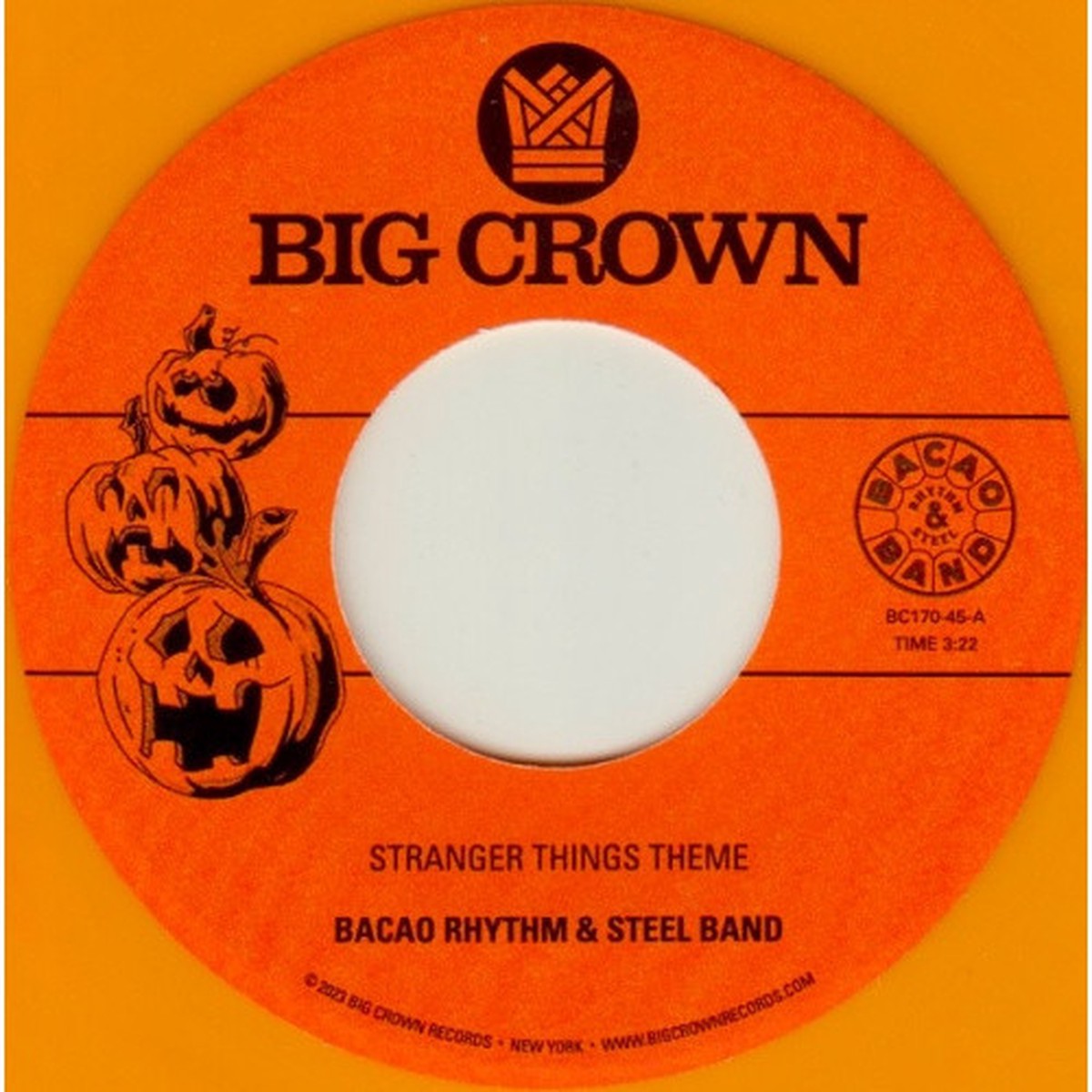 Bacao Rhythm & Steel Band – Stranger Things Theme / Halloween Theme – 7″ Colored Vinyl