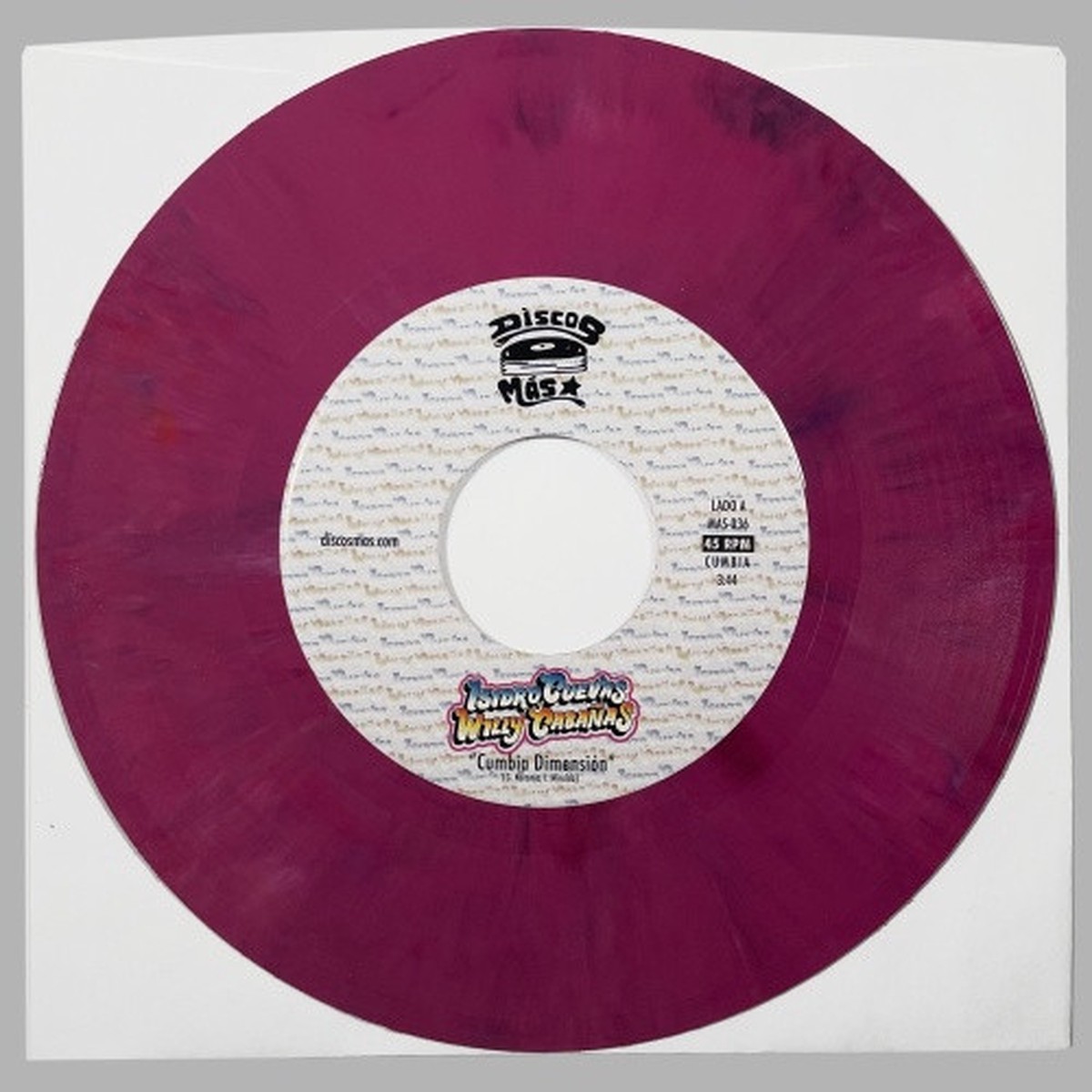 Isidro Cuevas y Willie Cabanas – Cumbia Dimension – 7″ Colored Vinyl