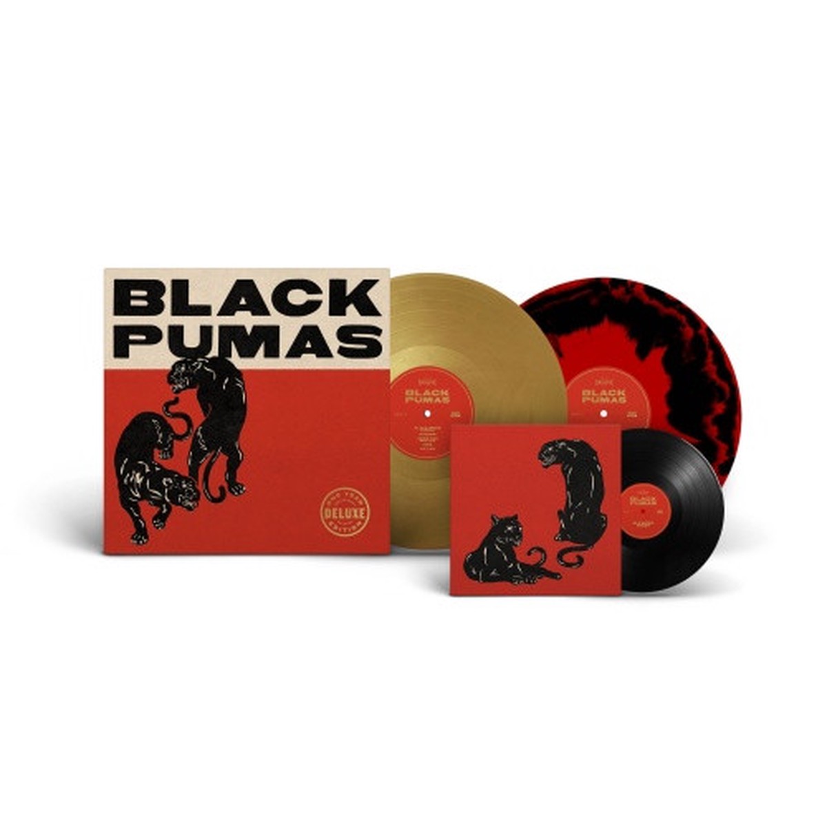 Black Pumas – s/t (Deluxe Edition) – 2x LP Colored Vinyl+7″