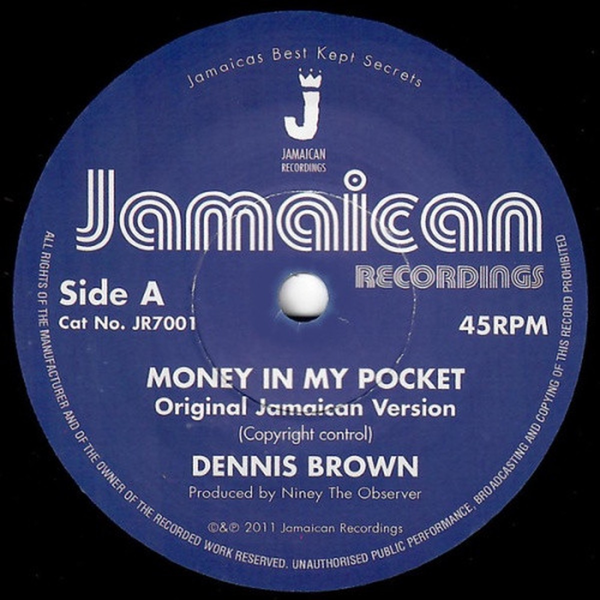 Dennis Brown – Money In My Pocket – 7″ Vinyl
