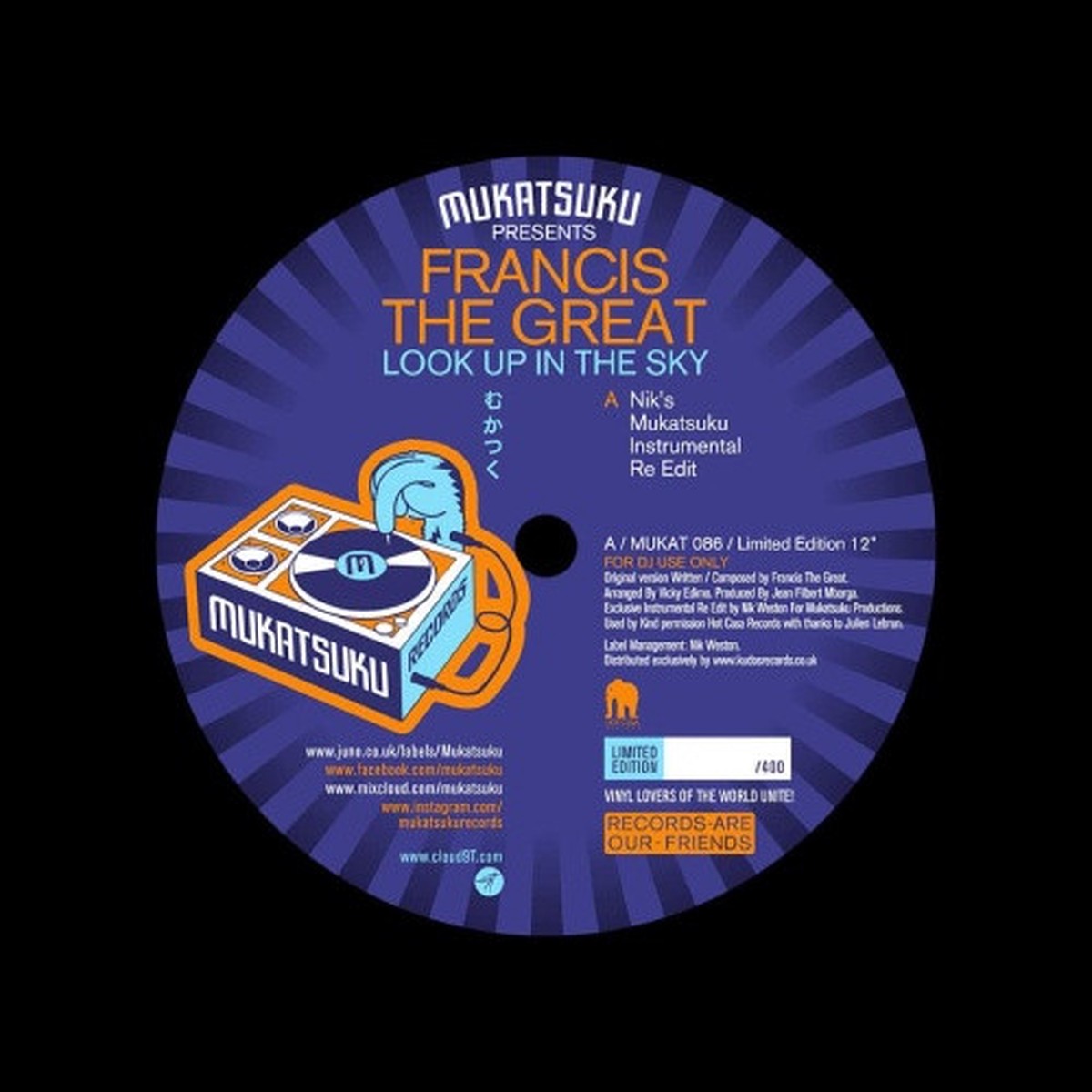 Francis The Great – Look Up In The Sky – 12″ Vinyl