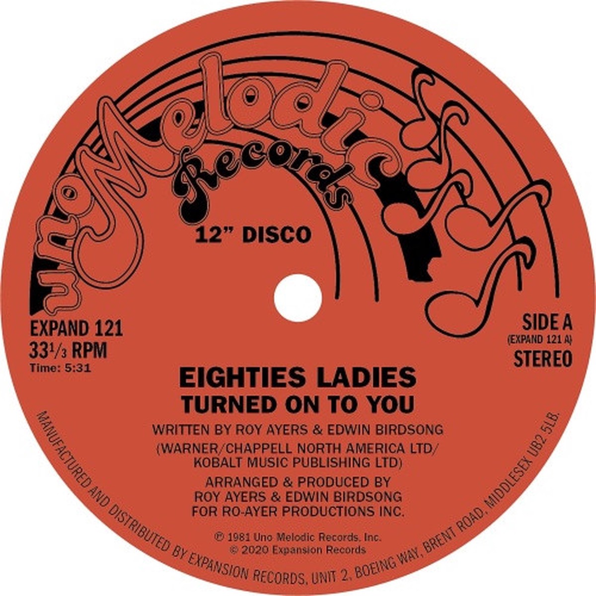 Eighties Ladies – Turned On To You – 12″ Vinyl