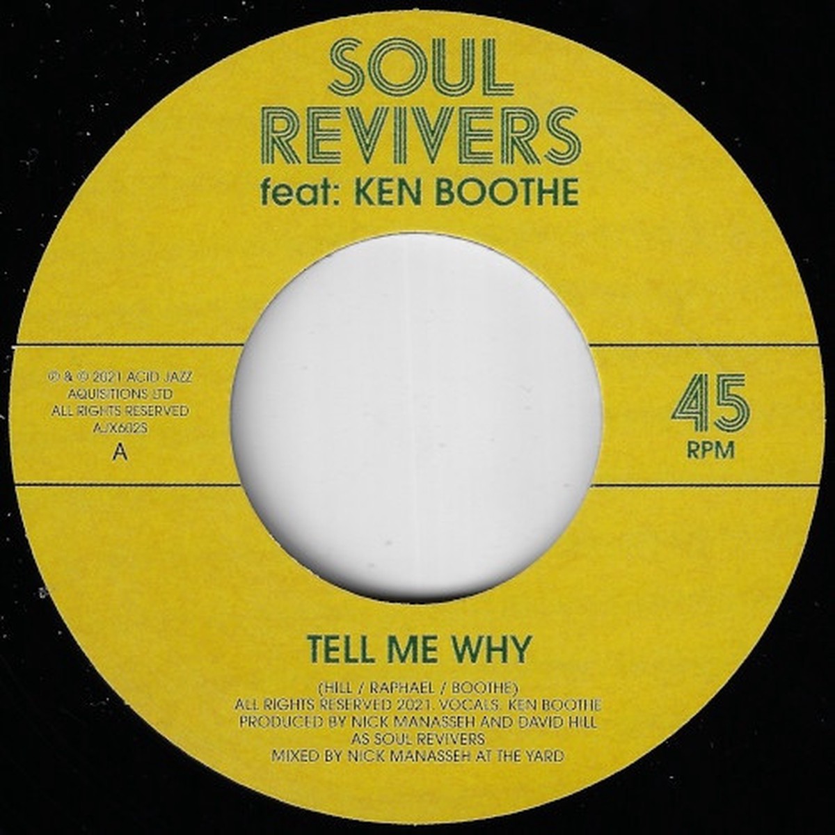 Soul Revivers / Ken Boothe – Tell Me Why – 7″ Vinyl