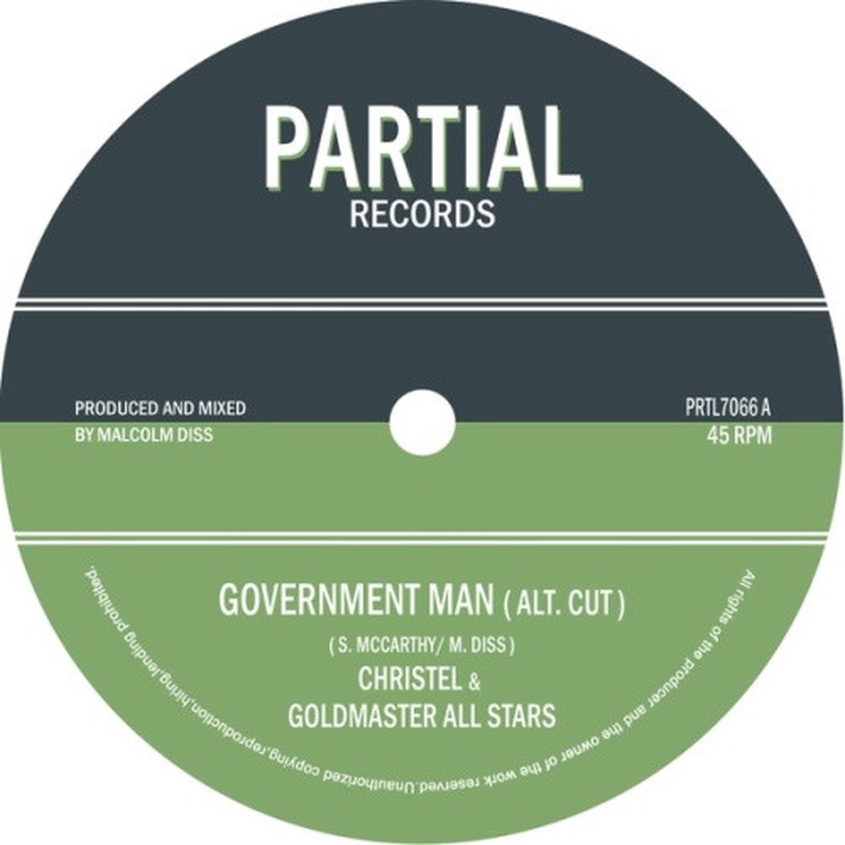 Christel & Goldmaster Allstars – Government Man – 7″ Vinyl