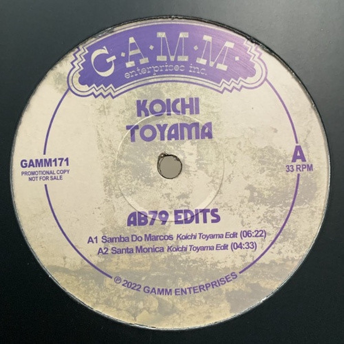 Koichi Toyama – AB79 Edits – 12″ Vinyl