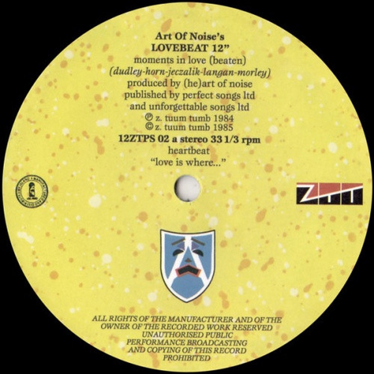 Art Of Noise – Lovebeat – 12″ Vinyl