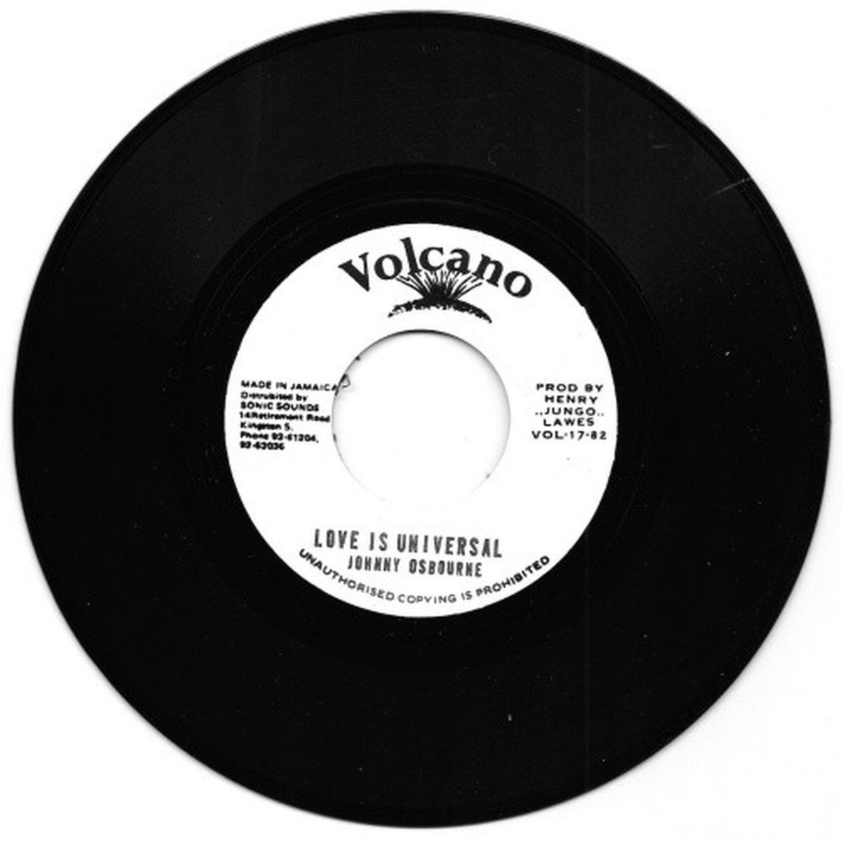 Johnny Osbourne – Love Is Universal – 7″ Vinyl